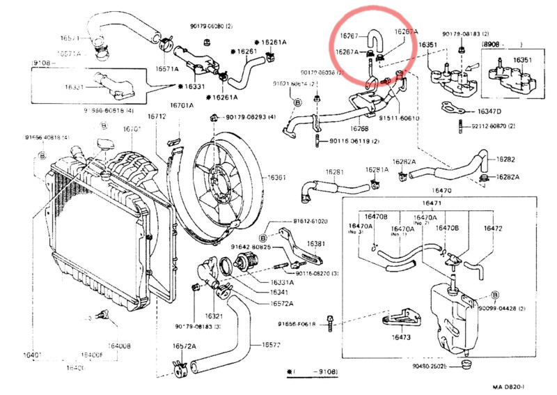 1989 toyota pickup cooling system diagram #2