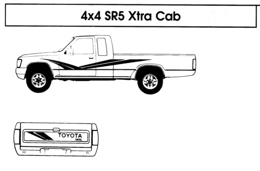 1990 toyota tailgate decal #2